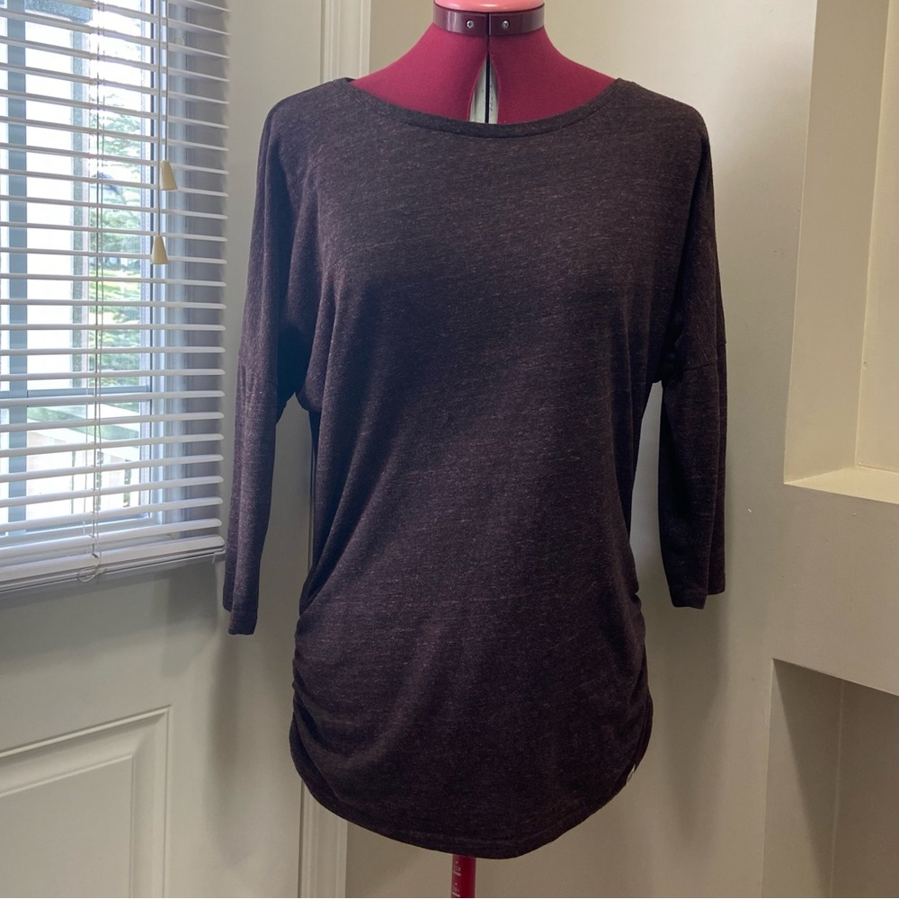 Obey women burgundy tone on tone long sleeve pullover sweater. Size M. Used.